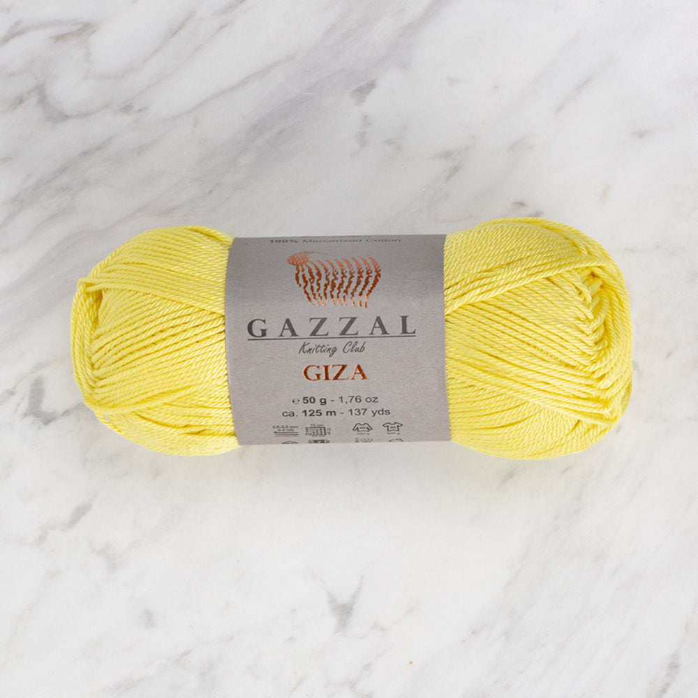 Gazzal Giza 50gr Sarı El Örgü İpi - 2483